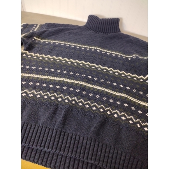 Liberty Sweaters Fair Isle Nordic pattern navy blue sweater - Picture 2 of 11